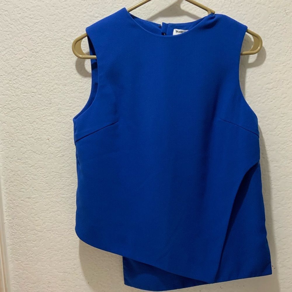 Opening Ceremony Womens blue  round  Neck  Sleeveless Vest Top Size S
